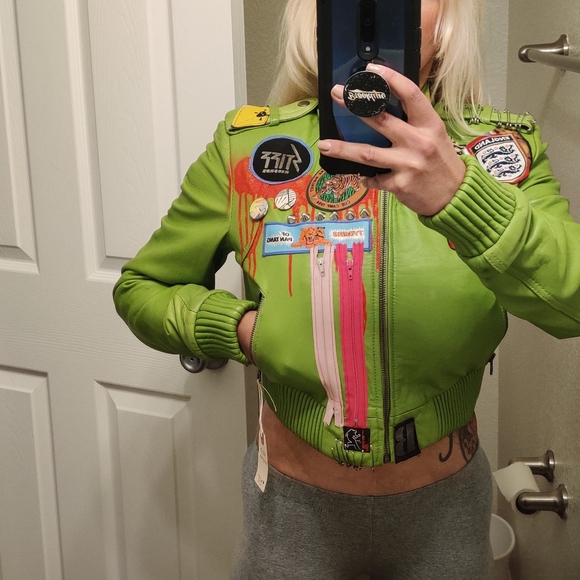 Any Old Iron Leather100% real. Jacket 😍😍😍 - Picture 7 of 8